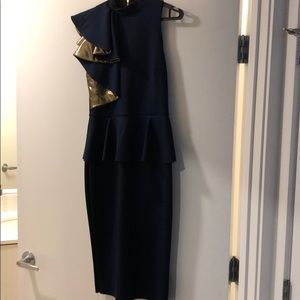 ASOS dress.  US size 6. Color is navy.